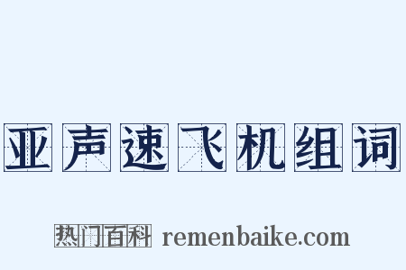 亚声速飞机组词是什么意思的图片